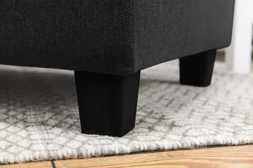 Crazy 5-sits Högervänd U-formad X-Large Soffa med Divan och Schäslong i Tyg - Antracit - Möbler - Soffa - U-soffa