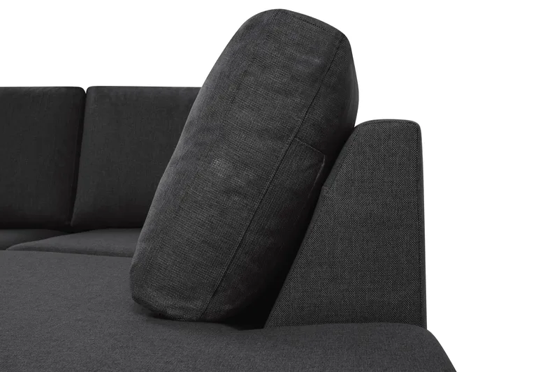 Crazy 5-sits Högervänd U-formad X-Large Soffa med Divan och Schäslong i Tyg - Antracit - Möbler - Soffa - U-soffa