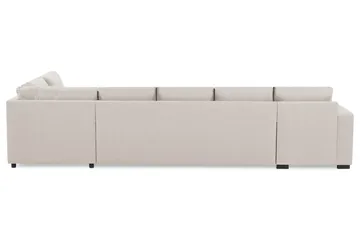 Crazy 5-sits Högervänd U-formad X-Large Soffa med Divan och Schäslong i Tyg - Beige - Möbler - Soffa - U-soffa