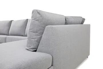 Crazy 5-sits Högervänd U-formad X-Large Soffa med Divan och Schäslong i Tyg - Grå - Möbler - Soffa - U-soffa