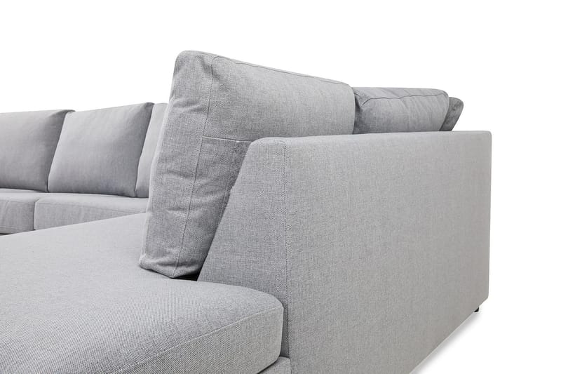 Crazy 5-sits Högervänd U-formad X-Large Soffa med Divan och Schäslong i Tyg - Grå - Möbler - Soffa - U-soffa