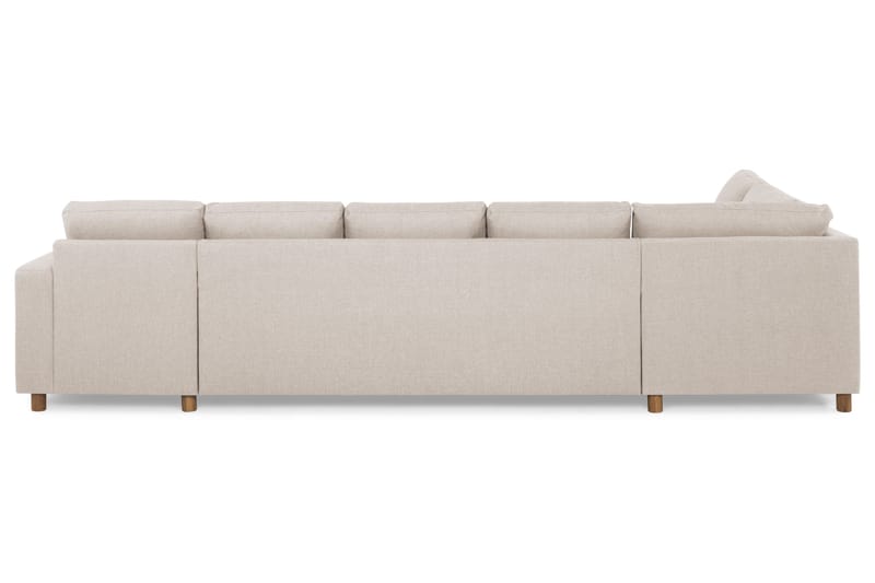 Crazy 5-sits Vänstervänd U-formad X-Large Soffa med Divan och Schäslong i Tyg - Beige - Möbler - Soffa - U-soffa