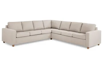 Crazy 6-sits Vändbar L-formad X-Large Hörnsoffa i Tyg - Beige - Möbler - Soffa - Hörnsoffa