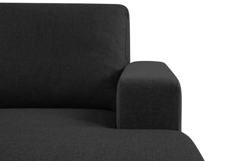 Crazy Soffgrupp 3-sits Vändbar L-formad Divansoffa + Fåtölj i Tyg - Antracit - Möbler - Soffa - Soffgrupp