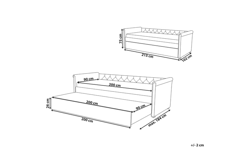 Libourne Dagbädd 90|200 cm - Grön - Möbler - Soffa - Dagbäddar