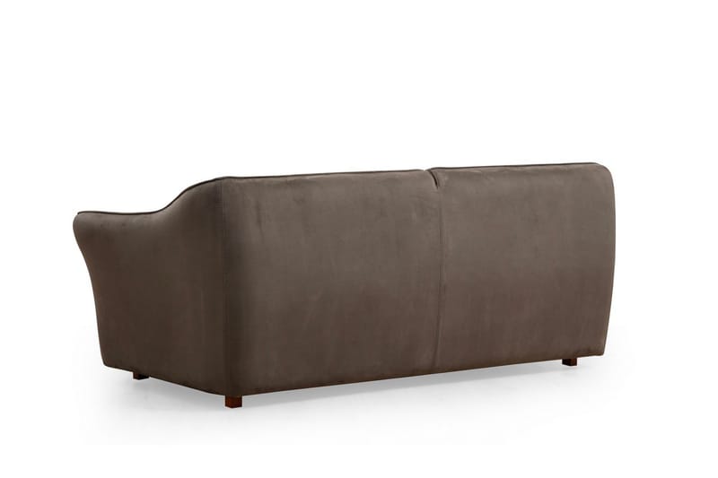 Damor 5-sits L-formad Svängd Soffa i Sammet - Brun - Möbler - Soffa