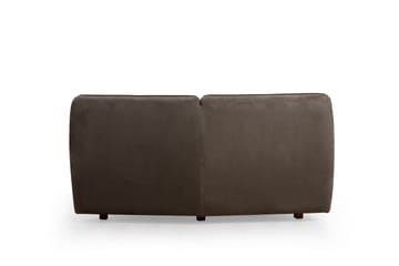Damor 5-sits L-formad Svängd Soffa i Sammet - Brun - Möbler - Soffa