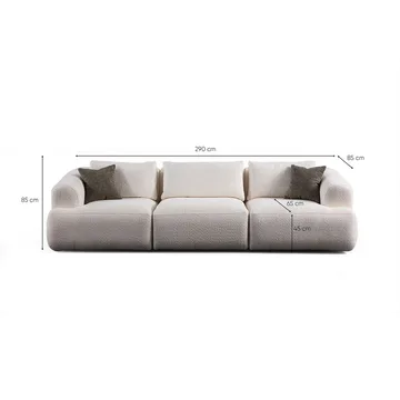 Dashwood 3-sits Soffa - Vit - Möbler - Soffa - 3 sits soffa