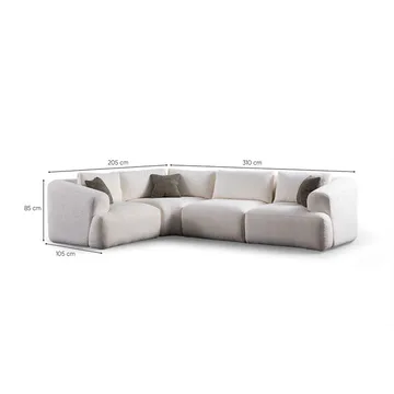 Dashwood 4-sits Hörnsoffa - Krämvit - Möbler - Soffa - Hörnsoffa