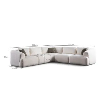 Dashwood 5-sits Hörnsoffa - Krämvit - Möbler - Soffa - Hörnsoffa