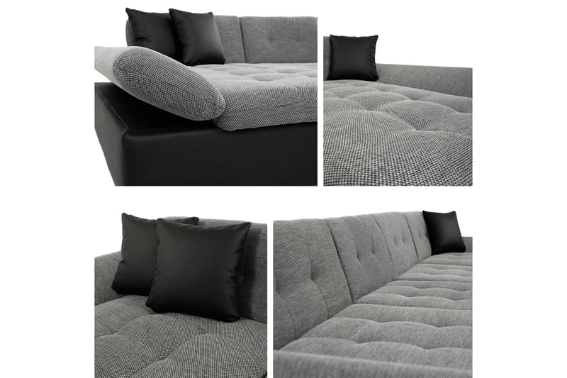Dewitt Bäddsoffa Dubbelschäslong 4-sits i Sammet - Gul - Möbler - Soffa - Bäddsoffa