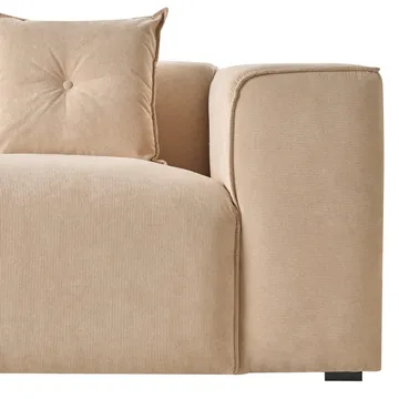 3-sits soffa Dolva - Beige, svart/Högervänd/Manchestertyg - Möbler - Soffa - Modulsoffor - Komplett modulsoffa