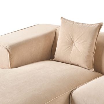 3-sits soffa Dolva - Beige, svart/Högervänd/Manchestertyg - Möbler - Soffa - Modulsoffor - Komplett modulsoffa