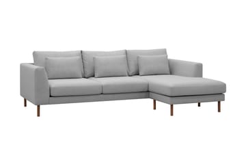 Florenz 3-sits Högervänd L-formad Divansoffa i Tyg - Ljusgrå - Möbler - Soffa - Divansoffor & schäslongsoffa - 3 sits soffa med divan