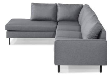 Peppe 4-sits Vänstervänd L-formad Schäslongsoffa i Tyg - Ljusgrå - Möbler - Soffa - Divansoffor & schäslongsoffa - 4 sits soffa med divan