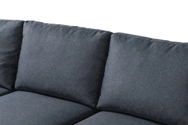 Peppe 4-sits Vänstervänd L-formad Schäslongsoffa i Tyg - Mörkgrå - Möbler - Soffa - Divansoffor & schäslongsoffa - 4 sits soffa med divan