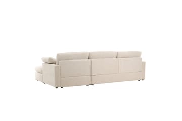 Amalfi Vänstervänd L-formad Hörnsoffa med Divan 297 cm i Tyg - Beige - Möbler - Soffa - Divansoffor & schäslongsoffa