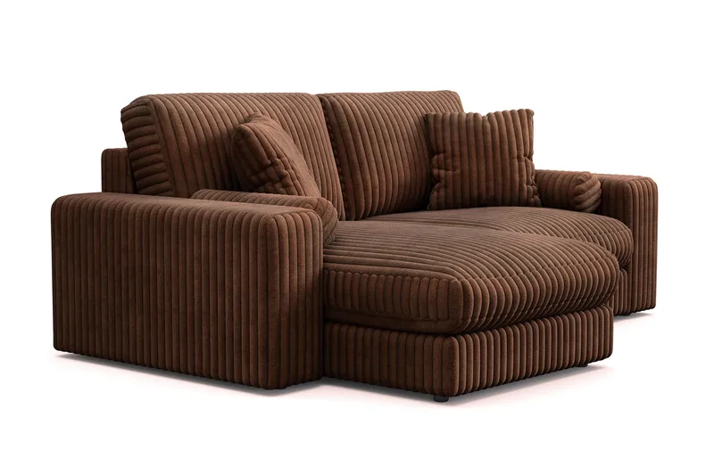Arken Lyx 3-sits Vändbar L-formad Djup Divansoffa i Manchester - Mörkbrun - Möbler - Soffa - Divansoffor & schäslongsoffa