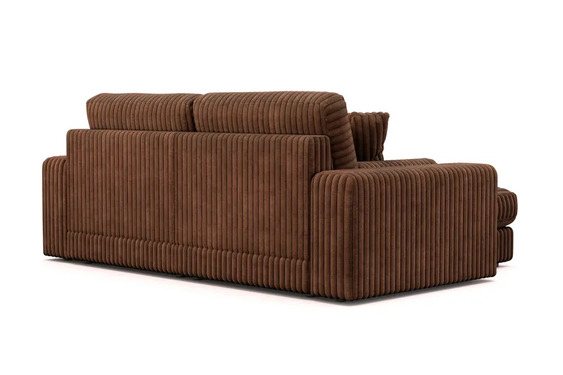 Arken Lyx 3-sits Vändbar L-formad Djup Divansoffa i Manchester - Mörkbrun - Möbler - Soffa - Divansoffor & schäslongsoffa