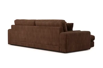 Arken Lyx 4-sits Vändbar L-formad Djup Divansoffa i Manchester - Mörkbrun - Möbler - Soffa - Divansoffor & schäslongsoffa
