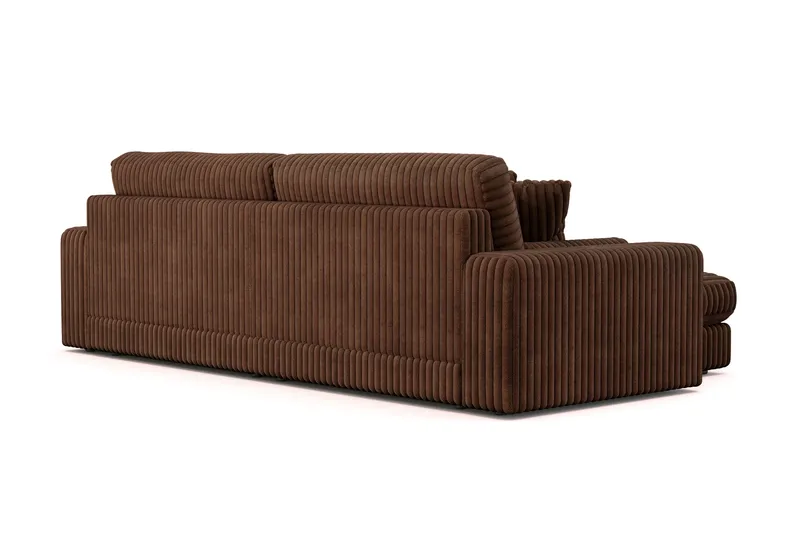 Arken Lyx 4-sits Vändbar L-formad Djup Divansoffa i Manchester - Mörkbrun - Möbler - Soffa - Divansoffor & schäslongsoffa
