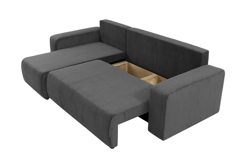 Barile Soffa med Divan 3-sits - Grå - Möbler - Soffa - Divansoffor & schäslongsoffa