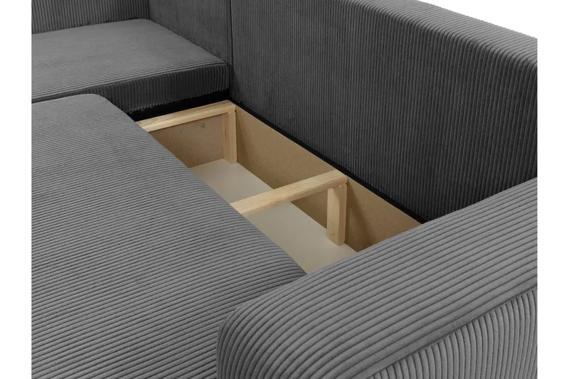Barile Soffa med Divan 3-sits - Grå - Möbler - Soffa - Divansoffor & schäslongsoffa