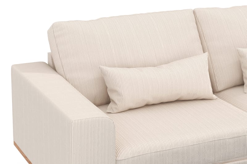 Copenhagen 4-sits Högervänd L-formad Schäslongsoffa i Manchester - Beige - Möbler - Soffa - Divansoffor & schäslongsoffa