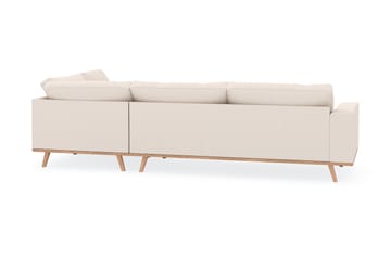Copenhagen 4-sits Högervänd L-formad Schäslongsoffa i Manchester - Beige - Möbler - Soffa - Divansoffor & schäslongsoffa