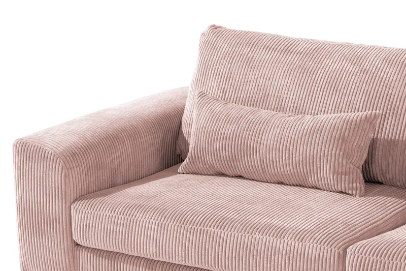 Copenhagen 4-sits Högervänd L-formad Schäslongsoffa i Manchester - Rosa - Möbler - Soffa - Divansoffor & schäslongsoffa