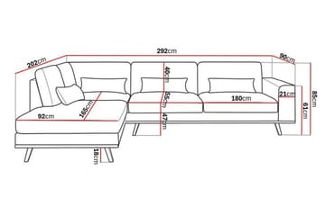 Copenhagen 4-sits Vänstervänd L-formad Schäslongsoffa i Sammet - Grön - Möbler - Soffa - Divansoffor & schäslongsoffa