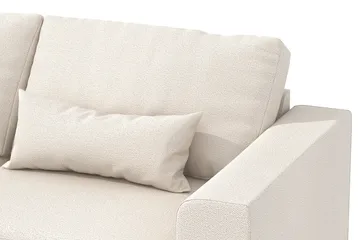 Copenhagen 4-sits Vänstervänd L-formad Schäslongsoffa i Tyg - Beige - Möbler - Soffa - Divansoffor & schäslongsoffa
