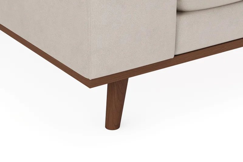Copenhagen Premium 4-sits Högervänd L-formad Djup Divansoffa i Tyg - Beige - Möbler - Soffa - Divansoffor & schäslongsoffa