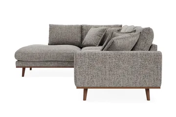 Copenhagen Premium 4-sits Vänstervänd L-formad Djup Schäslongsoffa i Chenille - Grå - Möbler - Soffa - Divansoffor & schäslongsoffa