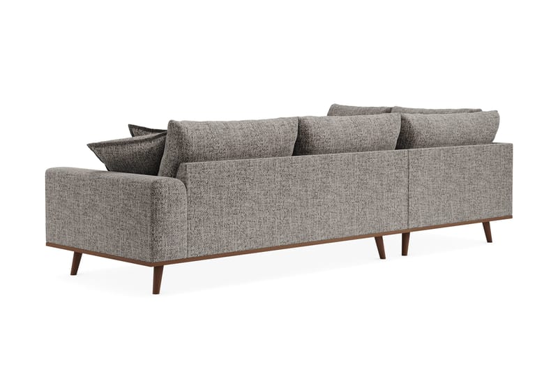 Copenhagen Premium 4-sits Vänstervänd L-formad Djup Schäslongsoffa i Chenille - Grå - Möbler - Soffa - Divansoffor & schäslongsoffa