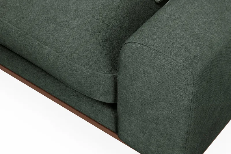 Copenhagen Premium 4-sits Vänstervänd L-formad Djup Divansoffa i Tyg - Grön - Möbler - Soffa - Divansoffor & schäslongsoffa