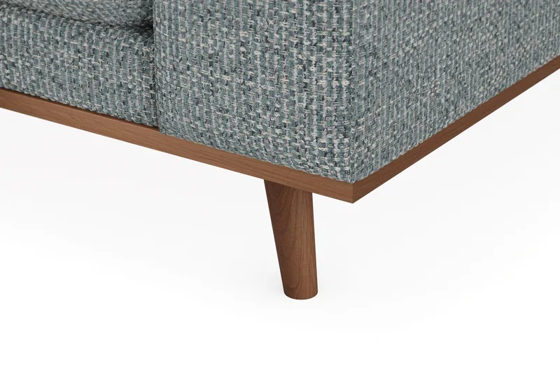 Copenhagen Premium 4-sits Vänstervänd L-formad Djup Divansoffa i Chenille - Grå/Blå - Möbler - Soffa - Divansoffor & schäslongsoffa