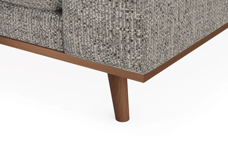 Copenhagen Premium 4-sits Vänstervänd L-formad Djup Schäslongsoffa i Chenille - Grå - Möbler - Soffa - Divansoffor & schäslongsoffa