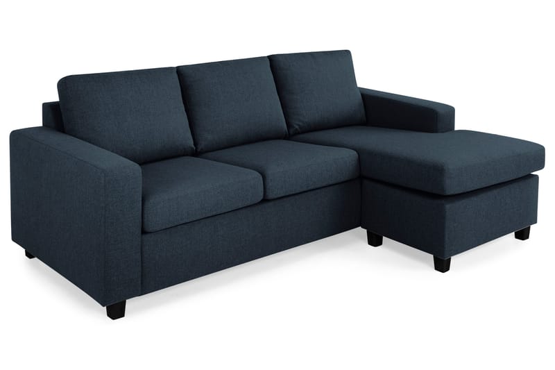Crazy 3-sits Vändbar L-formad Divansoffa i Tyg - Mörkblå - Möbler - Soffa - Divansoffor & schäslongsoffa