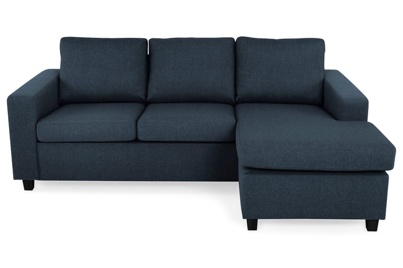 Crazy 3-sits Vändbar L-formad Divansoffa i Tyg - Mörkblå - Möbler - Soffa - Divansoffor & schäslongsoffa
