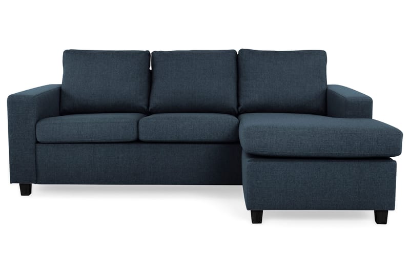 Crazy 3-sits Vändbar L-formad Divansoffa i Tyg, Mörkblå