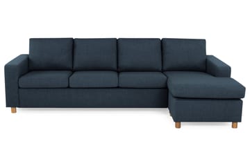 Crazy 4-sits Vändbar L-formad Divansoffa i Tyg - Mörkblå - Möbler - Soffa - Divansoffor & schäslongsoffa