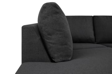 Crazy 4-sits Vänstervänd L-formad Schäslongsoffa i Tyg - Mörkgrå - Möbler - Soffa - Divansoffor & schäslongsoffa