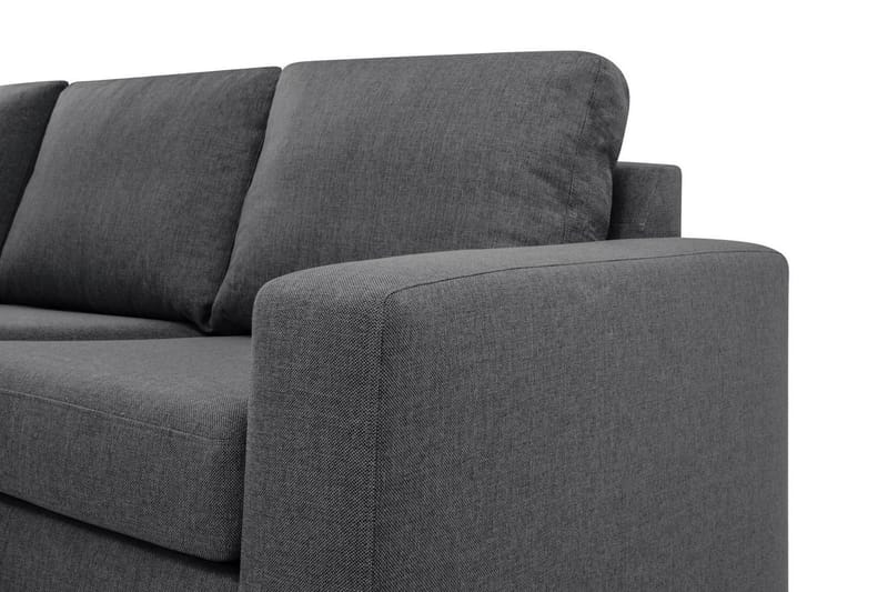 Crazy Limited Edition 4-sits Vänstervänd L-formad Schäslongsoffa i Tyg - Mörkgrå - Möbler - Soffa - Divansoffor & schäslongsoffa