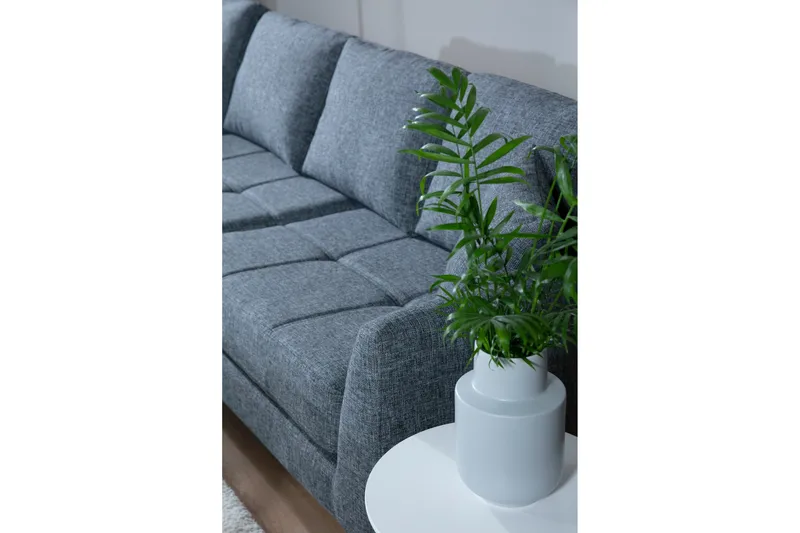 Destinye Hörnsoffa med Divan Vänster - Grå - Möbler - Soffa - Hörnsoffa