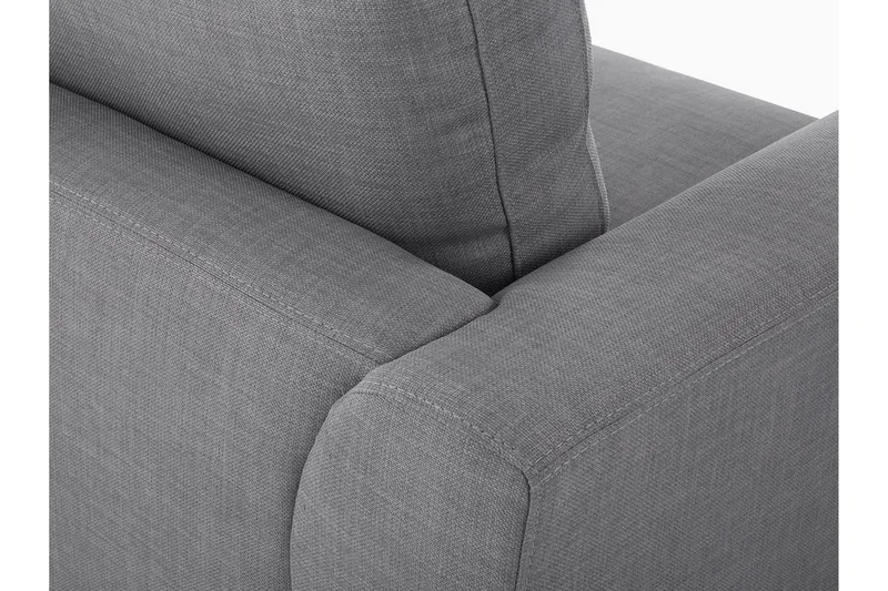 Dugard 3-sits Djup L-formad Hörnsoffa med Divan i Tyg - Grå - Möbler - Soffa - Divansoffor & schäslongsoffa