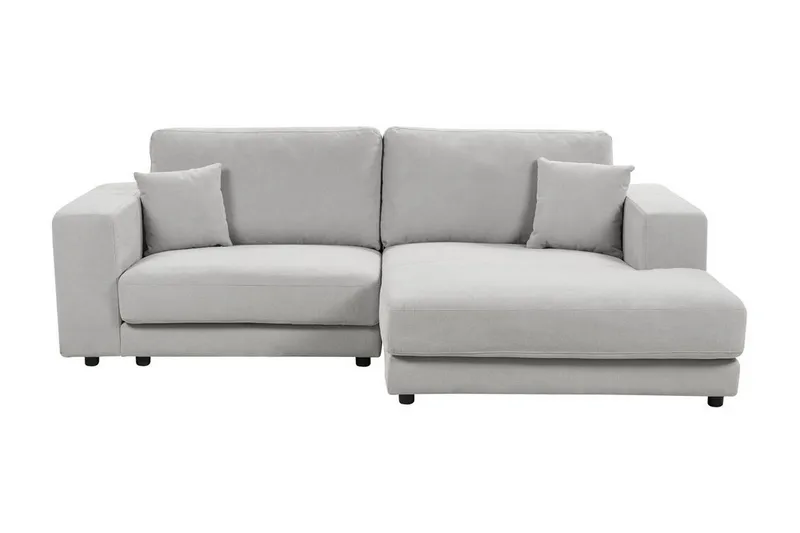 Ersi Soffa med Divan 3-sits, Grå/Svart