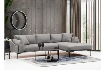 Glenure Soffa m. Divan 4-sits - Grå - Möbler - Soffa - Divansoffor & schäslongsoffa