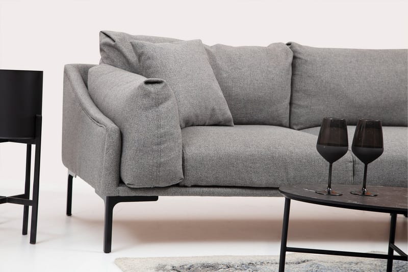 Glenure Soffa m. Divan 4-sits - Grå - Möbler - Soffa - Divansoffor & schäslongsoffa