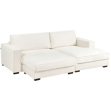 Hörnsoffa med fotpall Renders - Beige - Möbler - Soffa - Divansoffor & schäslongsoffa